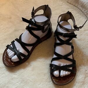 SAM EDELMAN Black leather Strappy Sandals SZ 9.5
